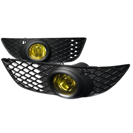 Spec-D Tuning 07-10 Mitsubishi Lancer Oem Style Fog Lights Yellow LF-LAN08AMOEM